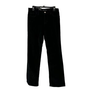 NWT Calvin Klein Women's 8 Black Corduroy Straight Jeans 5-Pocket Minimalist